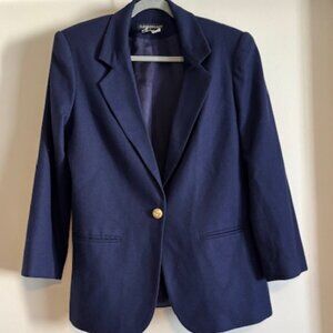 Vintage 90s Savannah Wool Blend Longer Length Jacket, Marked Size 10